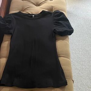 1. State Black Puff Sleeve Crewneck Tee